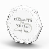 25e Jubileum Silver Stardust Confetti Fotoblokken (Rechts)