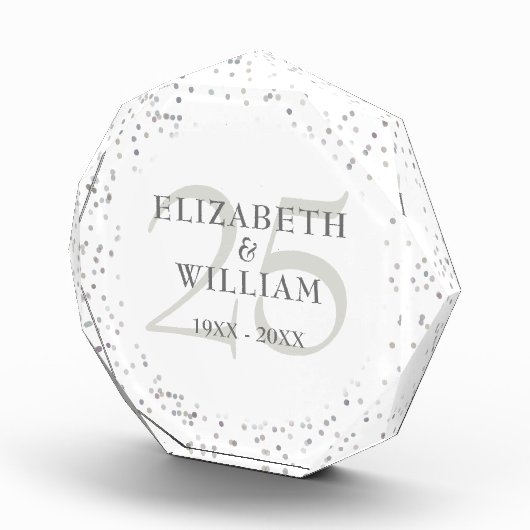 25e Jubileum Silver Stardust Confetti Fotoblokken (Rechts)