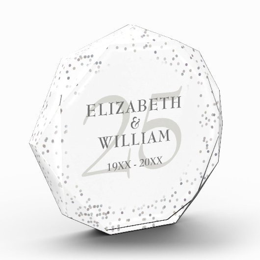 25e Jubileum Silver Stardust Confetti Fotoblokken (Links)