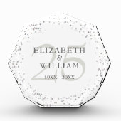 25e Jubileum Silver Stardust Confetti Fotoblokken (Voorkant)