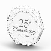 25e Jubileum Silver Stardust Confetti Fotoblokken (Rechts)