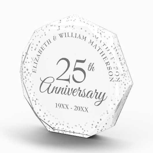 25e Jubileum Silver Stardust Confetti Fotoblokken (Rechts)