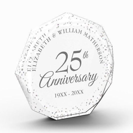 25e Jubileum Silver Stardust Confetti Fotoblokken (Links)