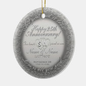 25e Jubileum Sjabloon voor sierdoeleinden Keramisch Ornament (Links)