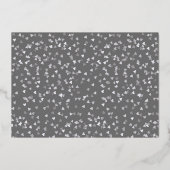 25e Jubileum Sla de datum-kalender Silver op Folie Uitnodiging (Achterkant)