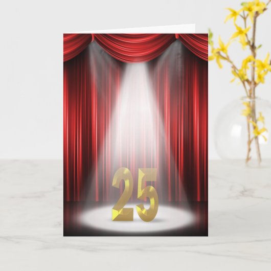 25e Jubileum spotlight Gefeliciteerd Kaart (Gele Bloem)