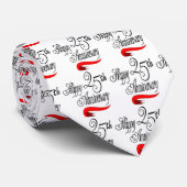 25e Jubileum Stropdas bruiloft (Opgerold)