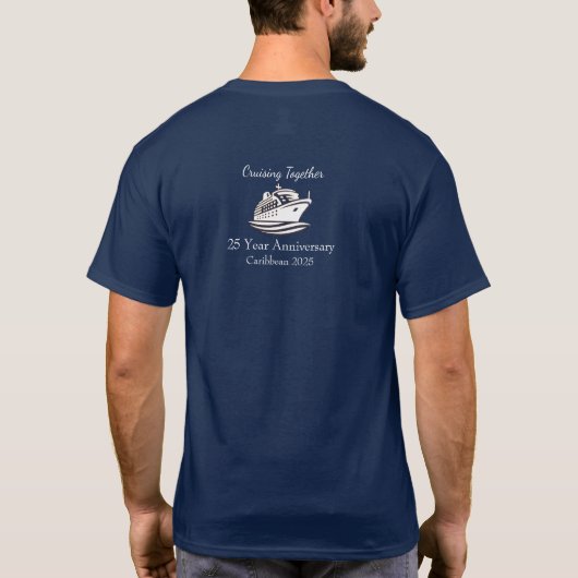 25e Jubileum Sunset Cruise personaliseren T-Shirt (Achterkant)