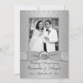 25e Jubileum Uitnodigen - GEBRUIK SILVER PAPER NIE Kaart (Voorkant)