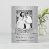 25e Jubileum Uitnodigen - GEBRUIK SILVER PAPER NIE Kaart (Staand voorkant)