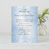 25e Jubileum uitnodiging Blauwe Bloemen (Staand voorkant)