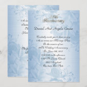 25e Jubileum uitnodiging Blauwe Bloemen (Voorkant / Achterkant)