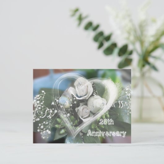 25e Jubileum Uitnodiging briefkaart (Staand voorkant)