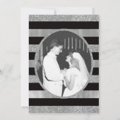 25e Jubileum Uitnodiging, Faux Glitter/Folie Kaart (Achterkant)