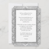 25e Jubileum Uitnodiging | FAUX Zilver Glitter (Achterkant)