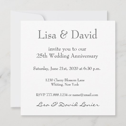 25e Jubileum Uitnodiging RED Roses (Achterkant)