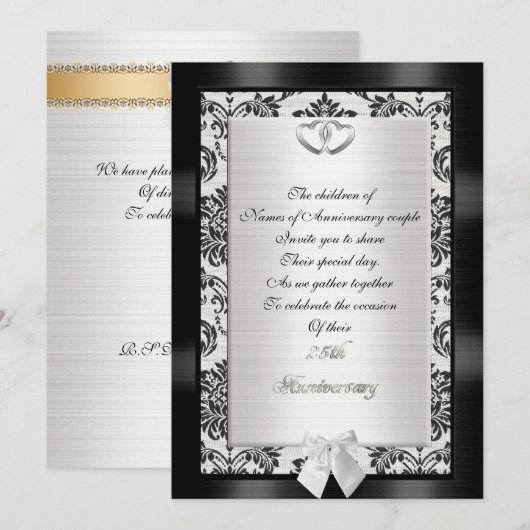 25e Jubileum uitnodiging voor ouders (Voorkant / Achterkant)