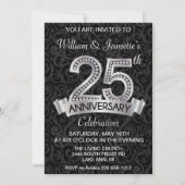 25e jubileum uitnodiging zilver diamant (Voorkant)