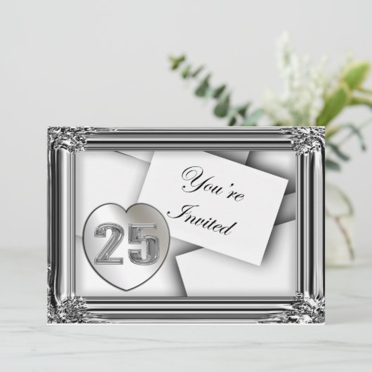 25e Jubileum Uitnodigingen (Staand voorkant)