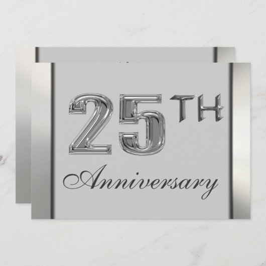 25e Jubileum Uitnodigingen (Voorkant / Achterkant)