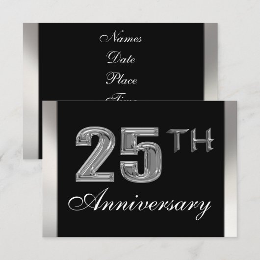 25e Jubileum Uitnodigingen (Voorkant / Achterkant)