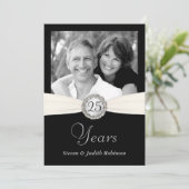 25e Jubileum-uitnodigingen - Aangepaste foto Kaart (Staand voorkant)