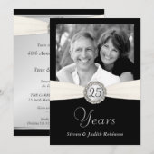 25e Jubileum-uitnodigingen - Aangepaste foto Kaart (Voorkant / Achterkant)