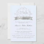 25e Jubileum uitnodigingen voor Silver & Blue Wedd (Voorkant)