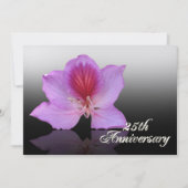 25e Jubileum Uitnodigingsorchidee, zwart Kaart (Voorkant)