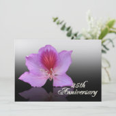 25e Jubileum Uitnodigingsorchidee, zwart Kaart (Staand voorkant)