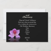 25e Jubileum Uitnodigingsorchidee, zwart Kaart (Achterkant)