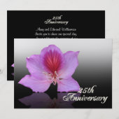 25e Jubileum Uitnodigingsorchidee, zwart Kaart (Voorkant / Achterkant)