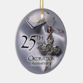 25e Jubileum van de Ordening dwars Gastheer Keramisch Ornament (Rechts)