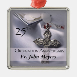 25e Jubileum van de Ordening dwars Gastheer Metalen Ornament