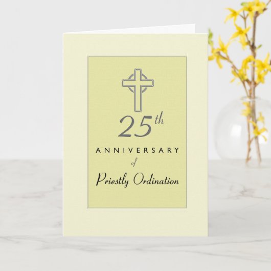 25e Jubileum van de Pristorde, kruis Kaart (Gele Bloem)