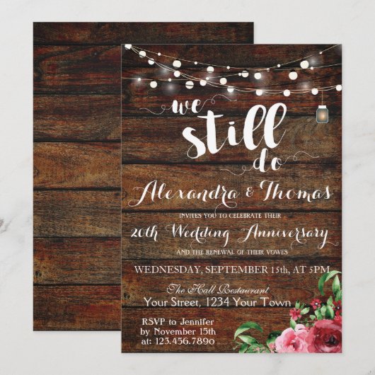 25e Jubileum van het huwelijk, we doen nog steeds  Kaart (Voorkant / Achterkant)