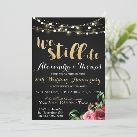 25e Jubileum van het huwelijk, we doen nog steeds  Kaart (Staand voorkant)