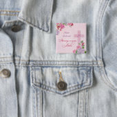 25e Jubileum van het religieuze leven katholieke n Vierkante Button 5,1 Cm (In situ)