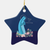 25e Jubileum van het religieuze leven Nun roze ven Keramisch Ornament (Voorkant)