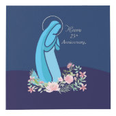 25e Jubileum van het religieuze leven Nun roze ven Kubus (Voorkant)