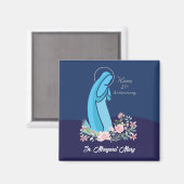 25e Jubileum van het religieuze leven Nun roze ven Magneet (Voorkant / Achterkant)