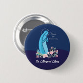 25e Jubileum van het religieuze leven Nun roze ven Ronde Button 5,7 Cm (Voorkant /achterkant)