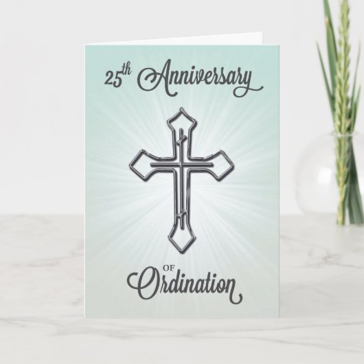 25e Jubileum van Ordination, Silver Cross Kaart (Voorkant)