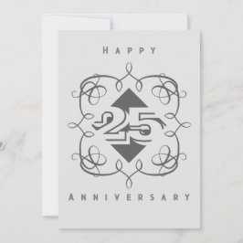 25e Jubileum Vlak Wenskaart Kaart