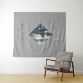 25e Jubileum voor bruiloft Foto Diamond Lijst Wandkleed (In Situ (horizontaal))