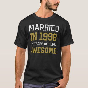 25e Jubileum voor mannen, gehuwd in paren H 1998 T-shirt