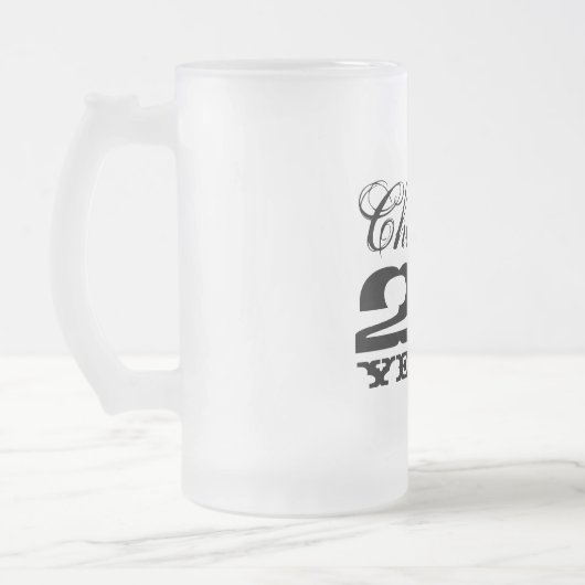 25e Jubileum voor weddenschap Glass Beer Mok Gift (Links)