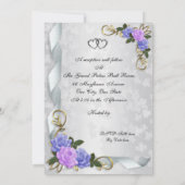 25e Jubileum vow vernieuwing lavender & blauwe roz Kaart (Achterkant)