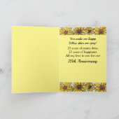 25e Jubileum vrouw U bent mijn zonneschijn Kaart (Binnen)