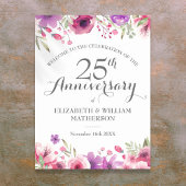 25e jubileum Watercolour Roses welkomstbord Poster